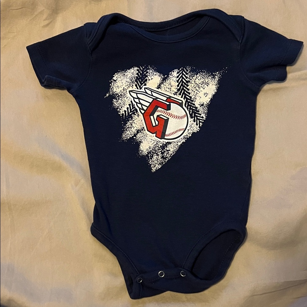 Cleveland Baseball Girl Navy Blue Graphic Bodysuit